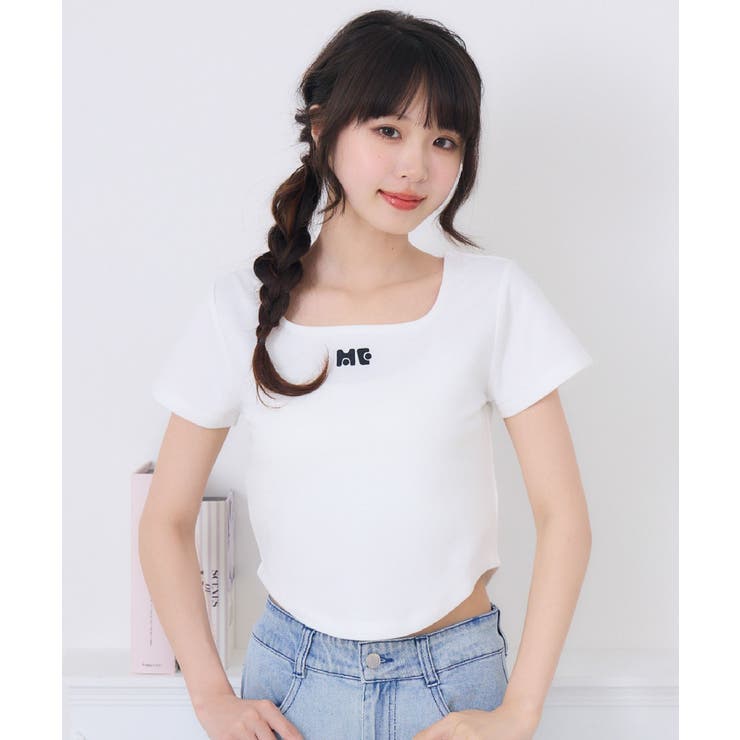 WHT2 | 裾ラウンドTEE | RETRO GIRL