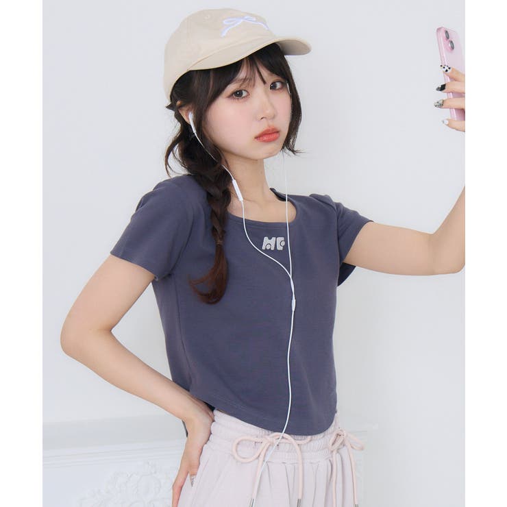 GRY2 | 裾ラウンドTEE | RETRO GIRL