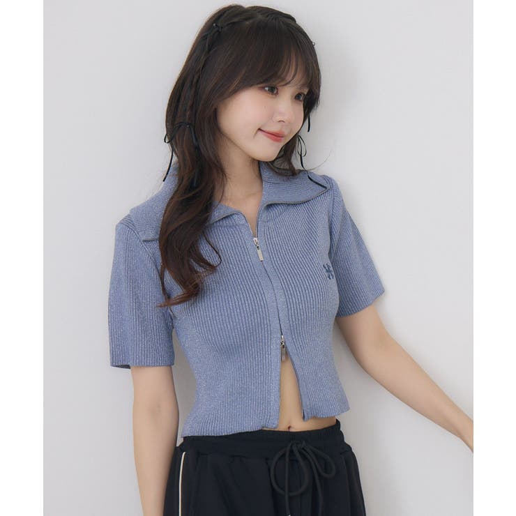 Lajour｜ギャザーフリルジップフーディ | Rakuten Fashion(楽天