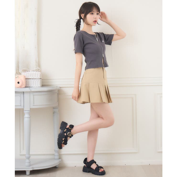 ノーカラーWZIPCT[品番：RTGW0008261]｜RETRO GIRL（レトロ