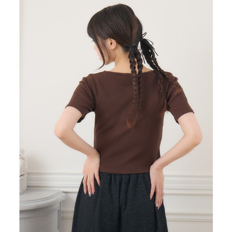 ★EXPIRED GIRL★BELLA TOP STRIPE★正規品/韓国送料込 ストライプドッキングカットソー【韓国ファッション】[品番