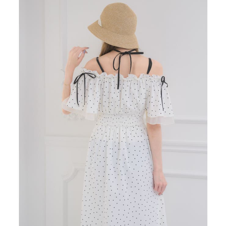 ホルター付オフショルOP[品番：RTGW0009335]｜RETRO GIRL