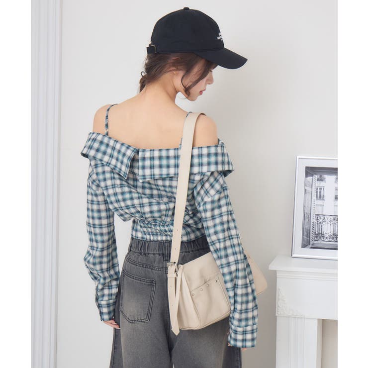 オフショルシャツ風チェックBL | RETRO GIRL | 詳細画像10 