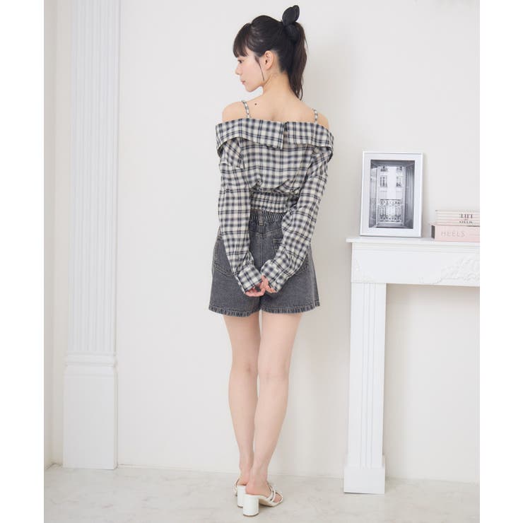 オフショルシャツ風チェックBL | RETRO GIRL | 詳細画像14 