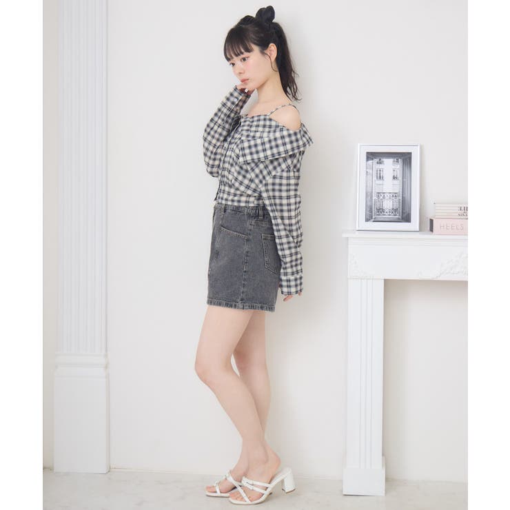 オフショルシャツ風チェックBL | RETRO GIRL | 詳細画像15 