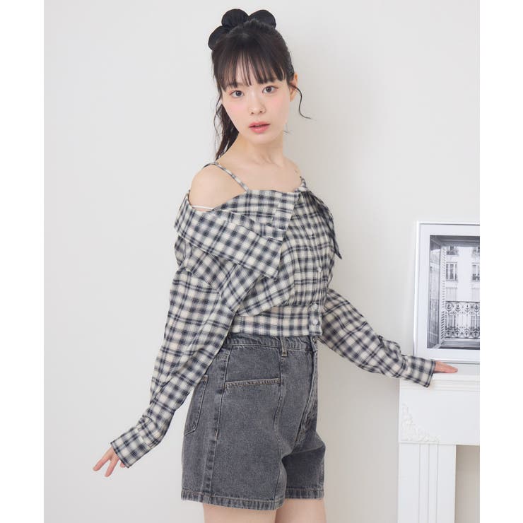 オフショルシャツ風チェックBL | RETRO GIRL | 詳細画像16 