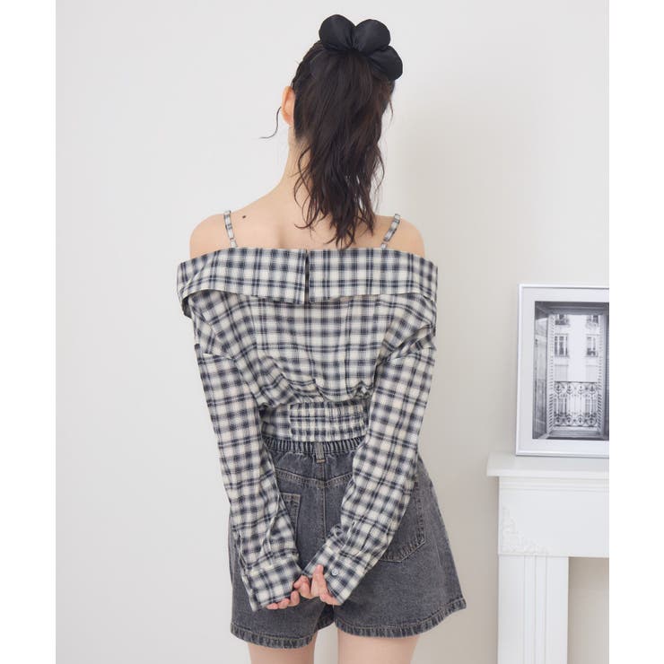 オフショルシャツ風チェックBL | RETRO GIRL | 詳細画像19 