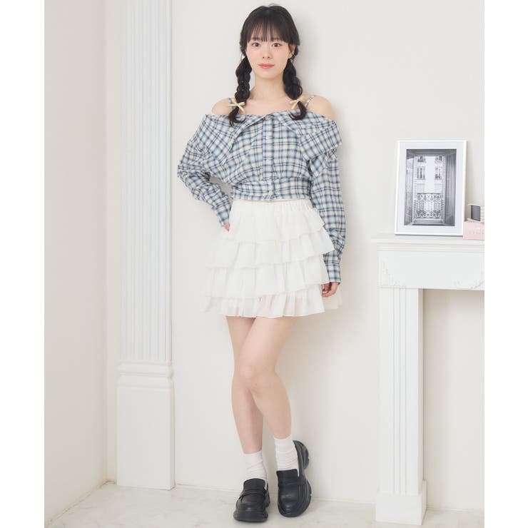 オフショルシャツ風チェックBL | RETRO GIRL | 詳細画像20 