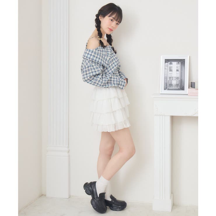 オフショルシャツ風チェックBL | RETRO GIRL | 詳細画像21 