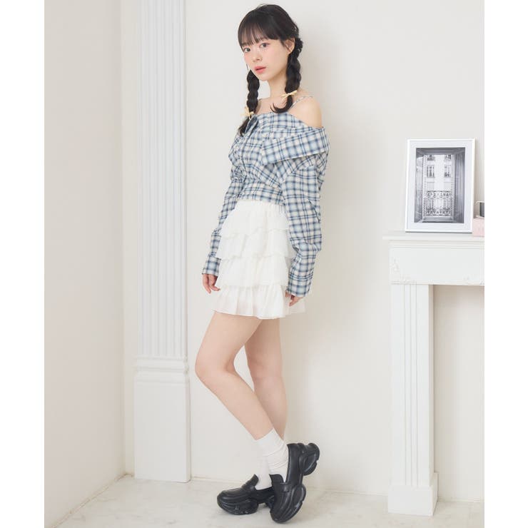 オフショルシャツ風チェックBL | RETRO GIRL | 詳細画像23 