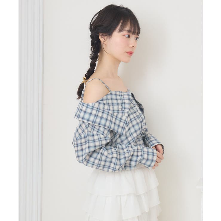 オフショルシャツ風チェックBL | RETRO GIRL | 詳細画像25 