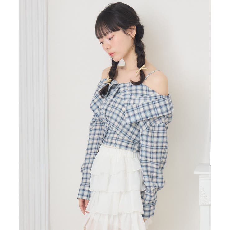 オフショルシャツ風チェックBL | RETRO GIRL | 詳細画像27 