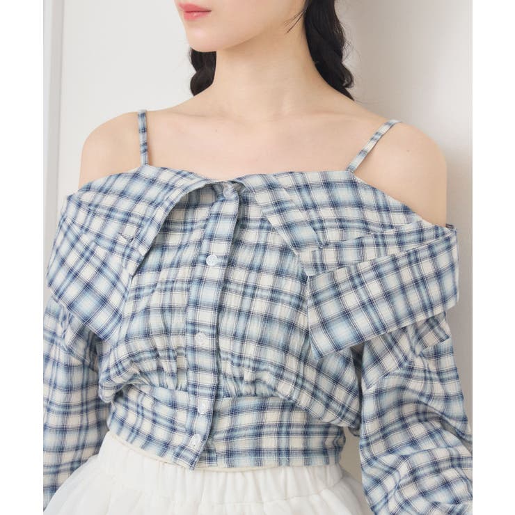 オフショルシャツ風チェックBL | RETRO GIRL | 詳細画像28 