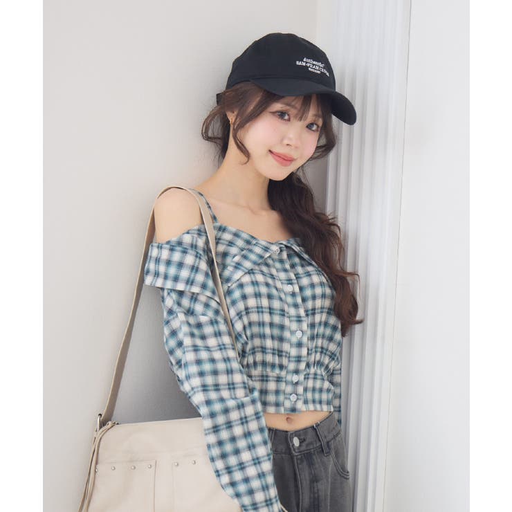 オフショルシャツ風チェックBL | RETRO GIRL | 詳細画像3 