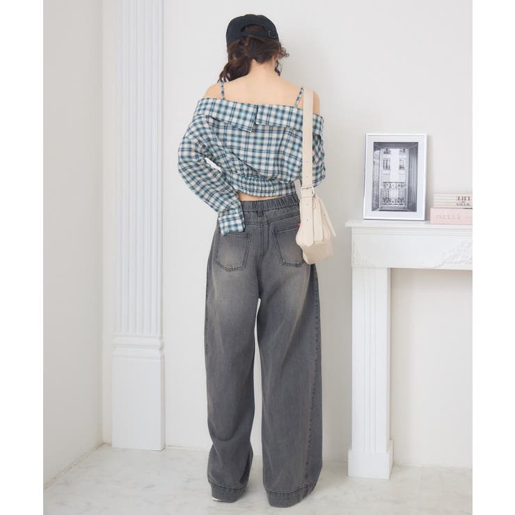 オフショルシャツ風チェックBL | RETRO GIRL | 詳細画像6 