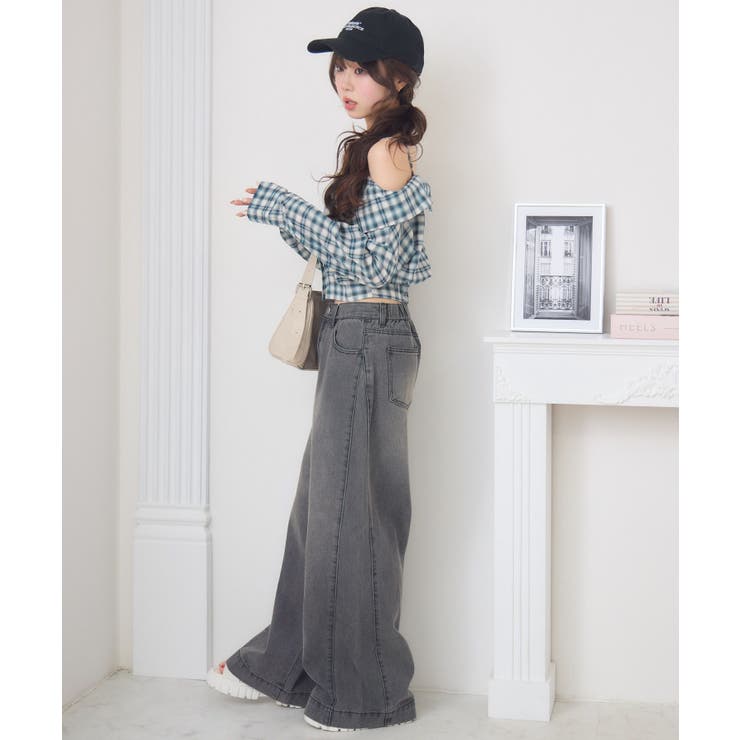 オフショルシャツ風チェックBL | RETRO GIRL | 詳細画像7 