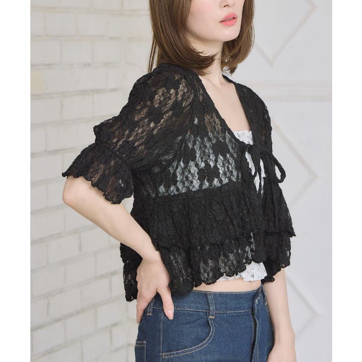 Wフリルレースボレロ[品番：RTGW0009282]｜RETRO GIRL（レトロ