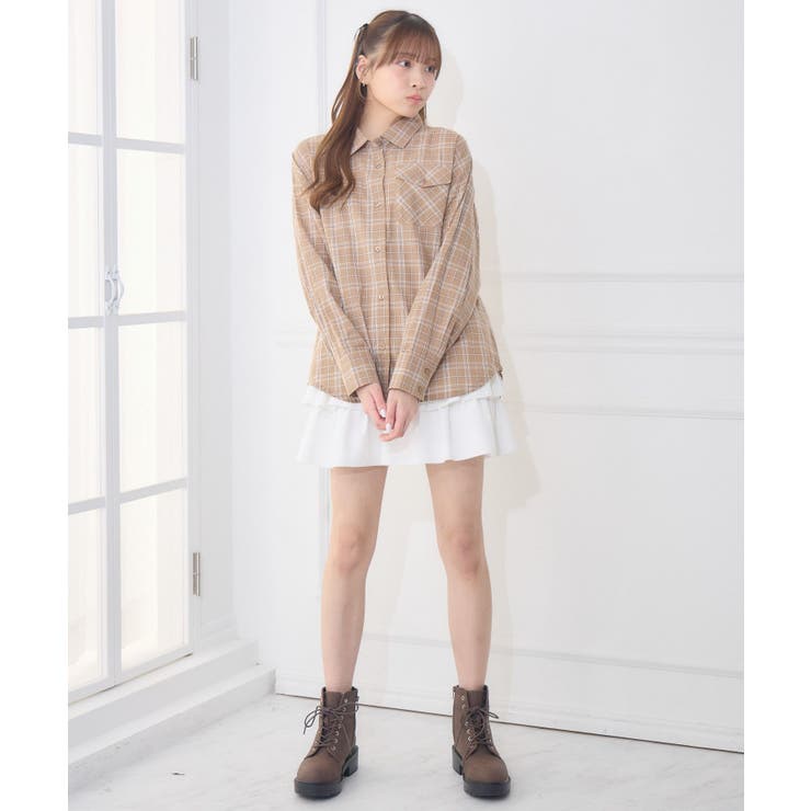 レースパッチ付チェックSH | RETRO GIRL | 詳細画像13 