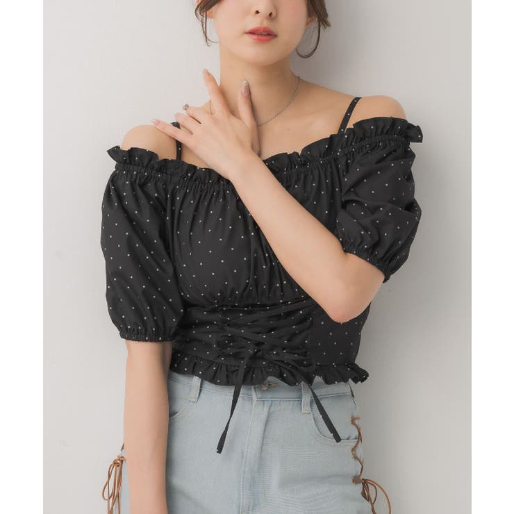 P/BLK | 2wayウエストレースアップBL | RETRO GIRL