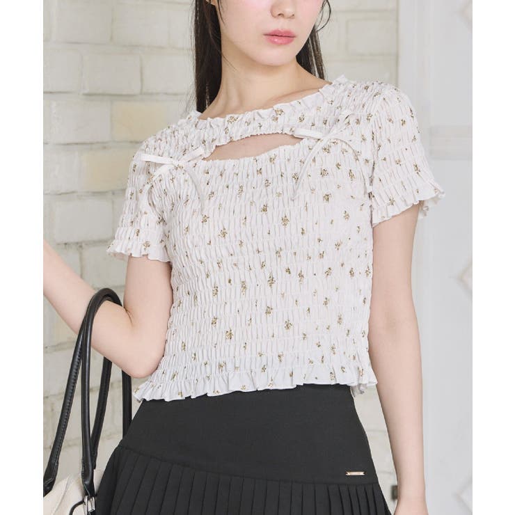 P/WHT | スリットシャーリングCT | RETRO GIRL