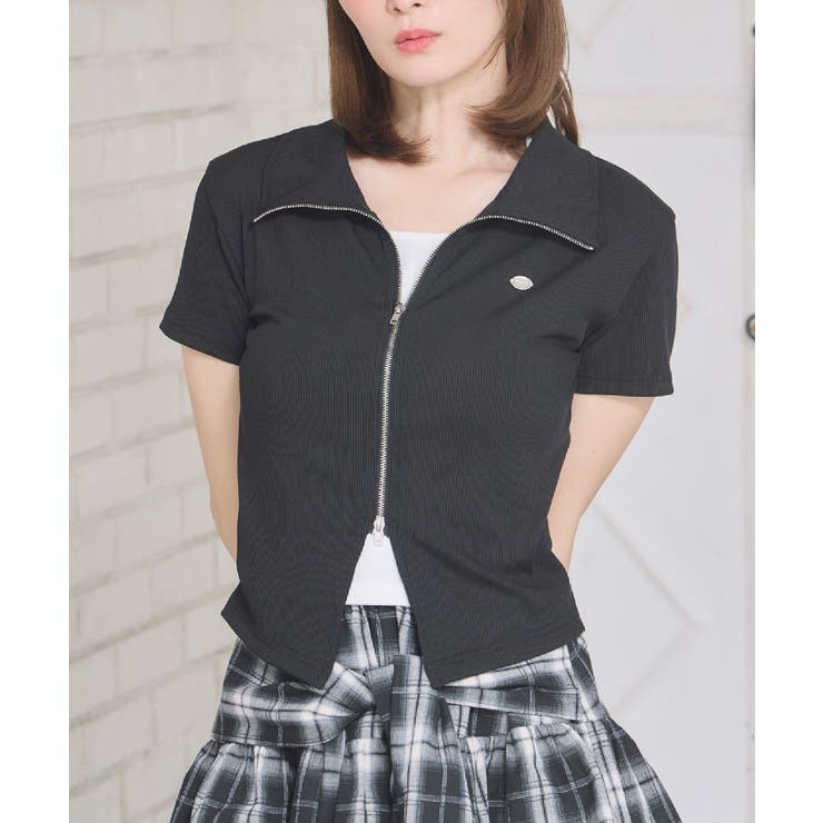 BLK1 | WZIPレイヤード風CT | RETRO GIRL