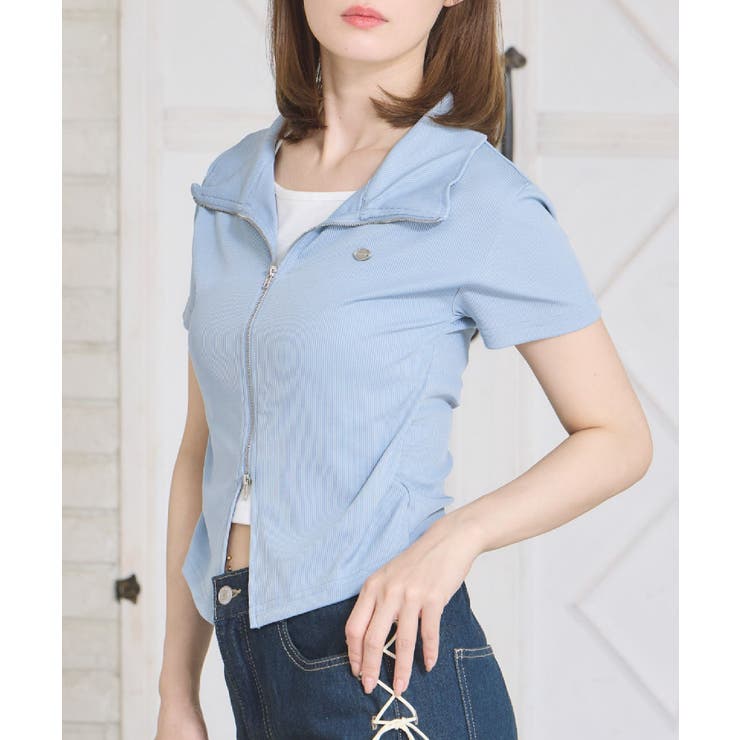 BLU0 | WZIPレイヤード風CT | RETRO GIRL