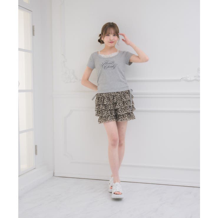 ロゴプリントキャミレイヤードTEE | RETRO GIRL | 詳細画像11 