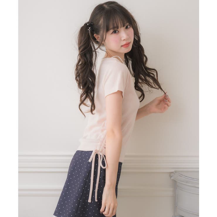 ロゴプリントキャミレイヤードTEE | RETRO GIRL | 詳細画像7 