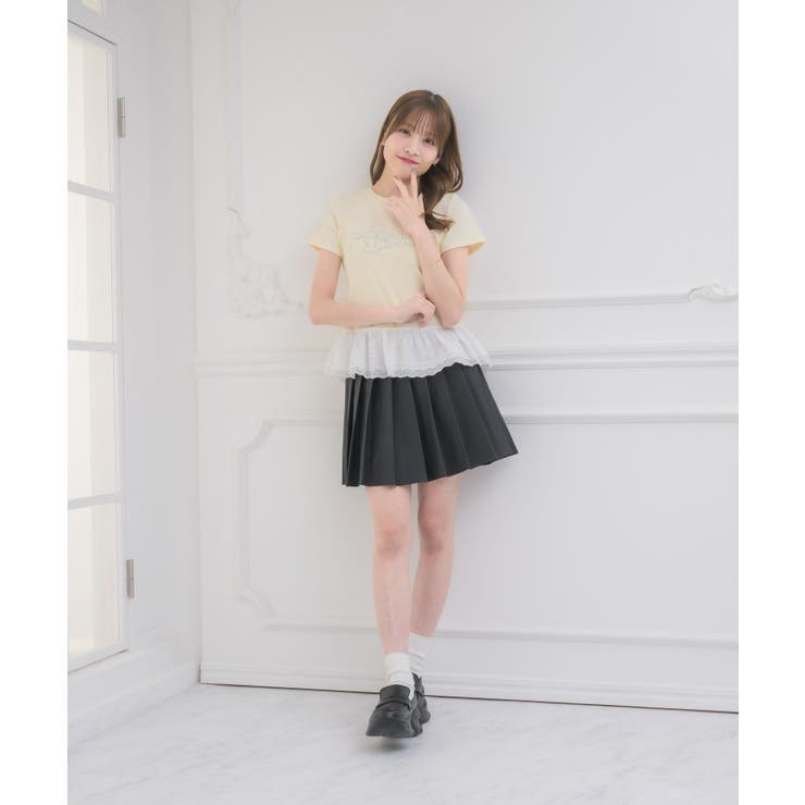 裾レースビジューロゴTEE | RETRO GIRL | 詳細画像19 