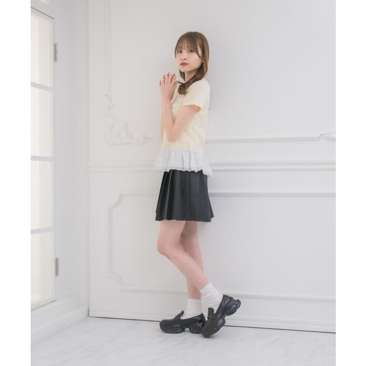裾レースビジューロゴTEE | RETRO GIRL | 詳細画像21 