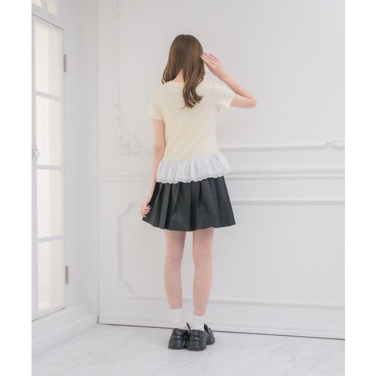 裾レースビジューロゴTEE | RETRO GIRL | 詳細画像22 