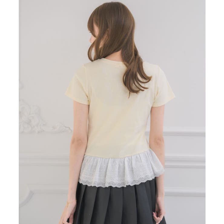 裾レースビジューロゴTEE | RETRO GIRL | 詳細画像26 