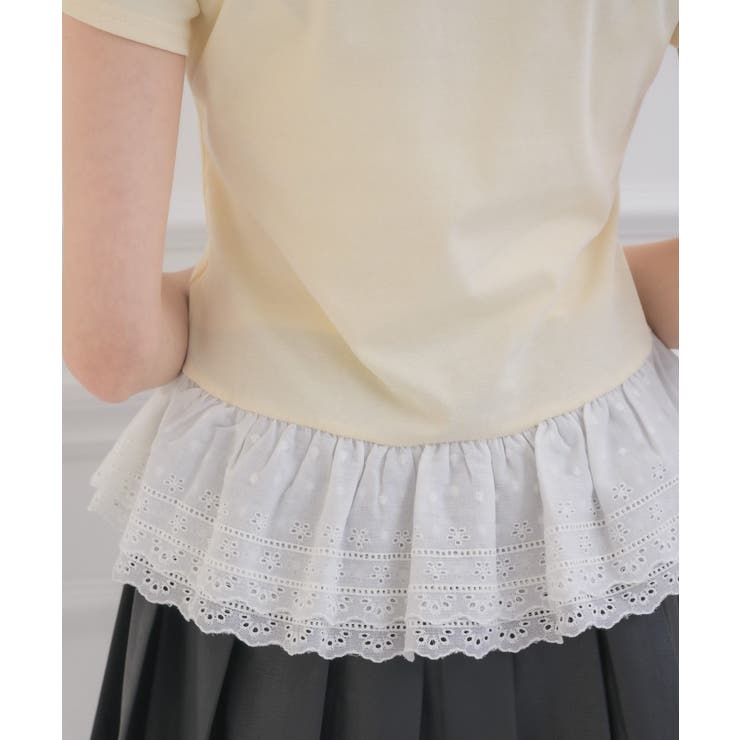 裾レースビジューロゴTEE | RETRO GIRL | 詳細画像33 