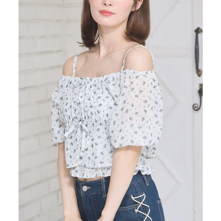 P/WHT | オフショルボレロ＆キャミSET | RETRO GIRL