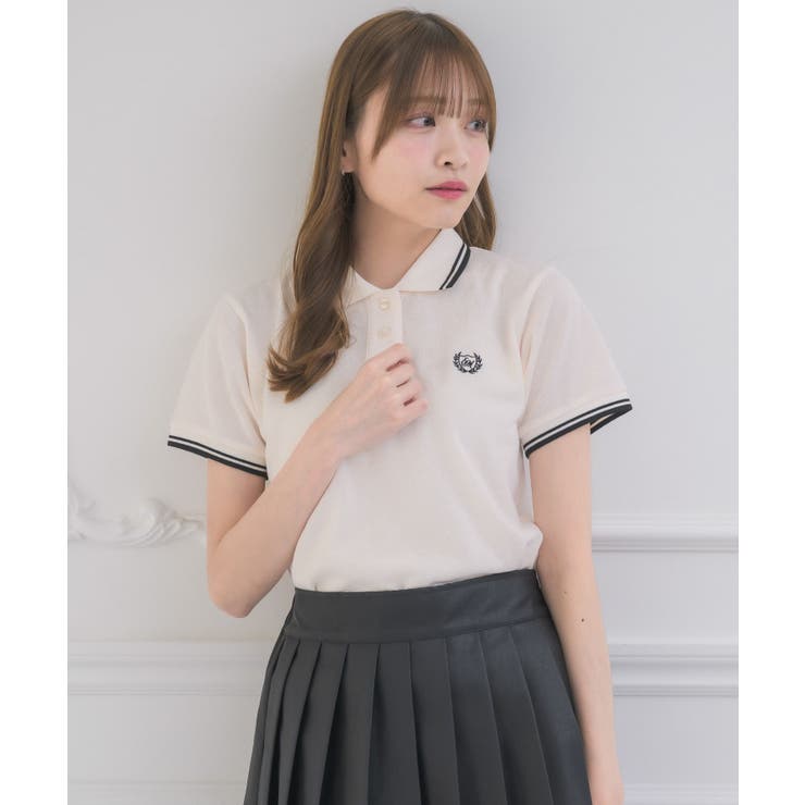 バイカラーポロTEE[品番：RTGW0009286]｜RETRO GIRL（レトロ