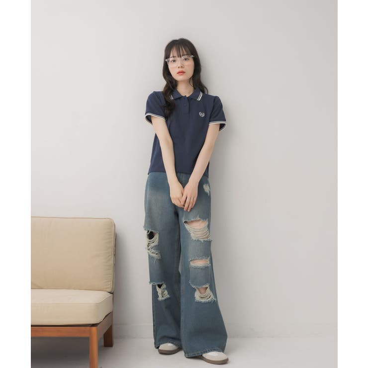 バイカラーポロTEE | RETRO GIRL | 詳細画像3