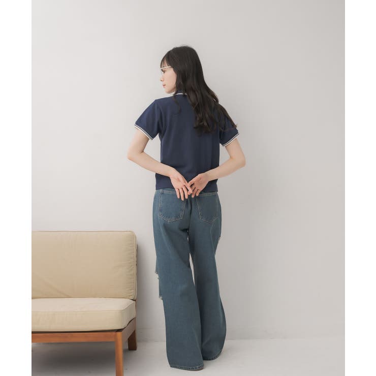 バイカラーポロTEE | RETRO GIRL | 詳細画像5