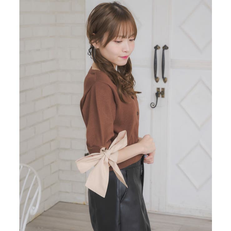 袖BIGリボンNTカーデ | RETRO GIRL | 詳細画像24 