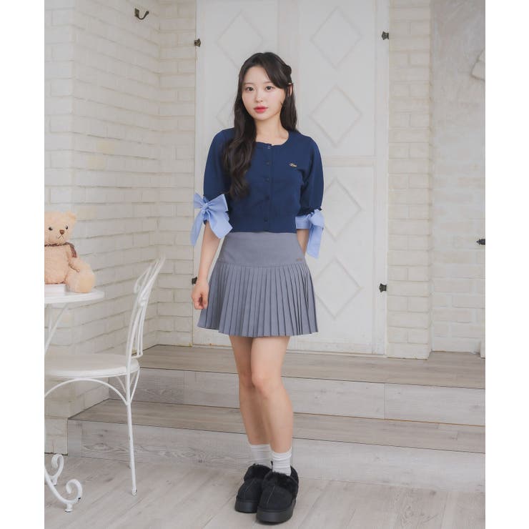 袖BIGリボンNTカーデ | RETRO GIRL | 詳細画像3 