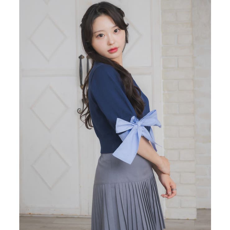 袖BIGリボンNTカーデ | RETRO GIRL | 詳細画像8 