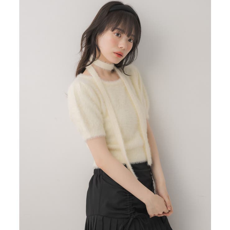 タイ付き半袖シャギーNTPO | RETRO GIRL | 詳細画像15 