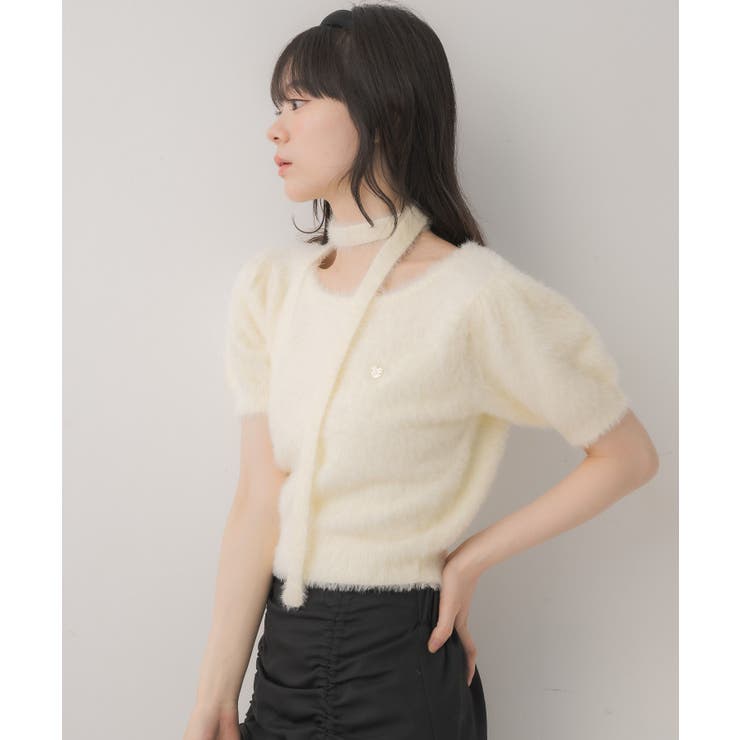 タイ付き半袖シャギーNTPO | RETRO GIRL | 詳細画像17 