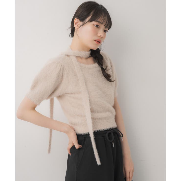 タイ付き半袖シャギーNTPO | RETRO GIRL | 詳細画像23 