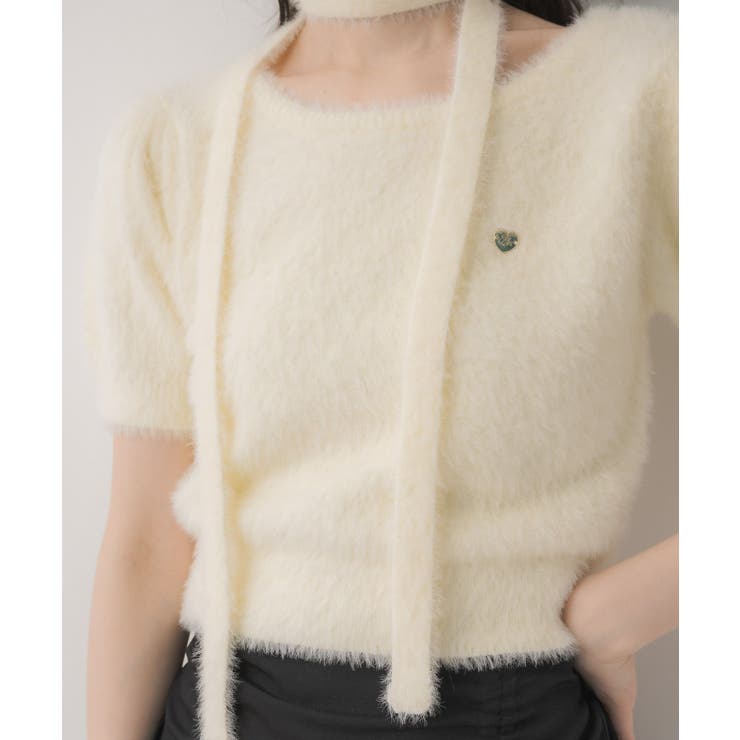 タイ付き半袖シャギーNTPO | RETRO GIRL | 詳細画像29 