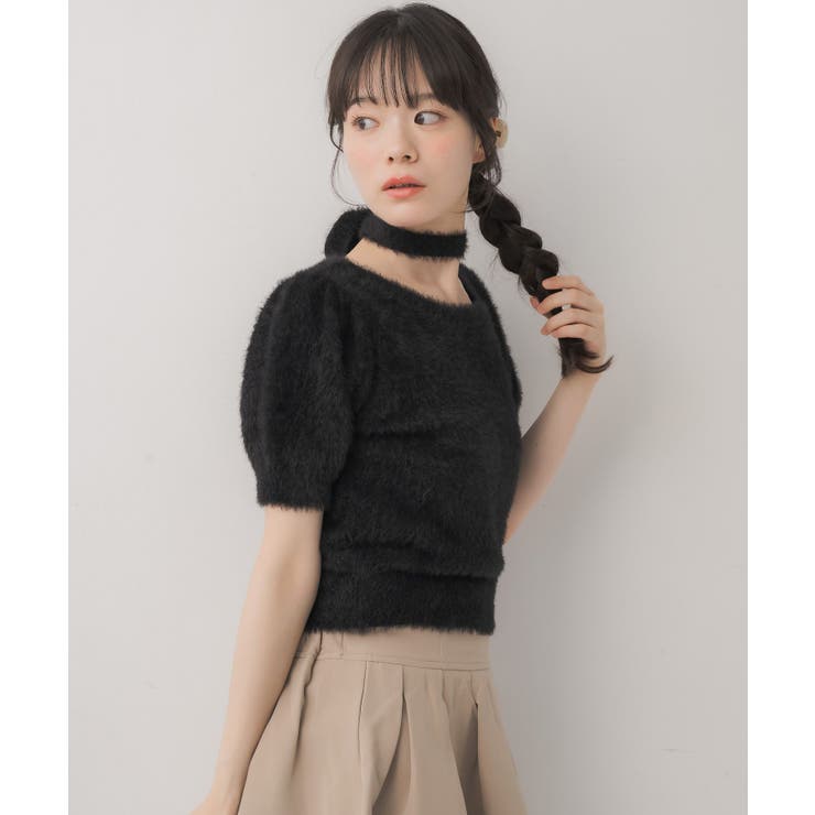 タイ付き半袖シャギーNTPO | RETRO GIRL | 詳細画像7 