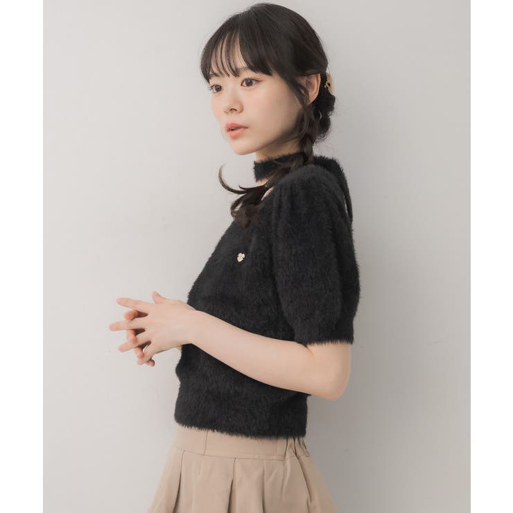 タイ付き半袖シャギーNTPO | RETRO GIRL | 詳細画像9 