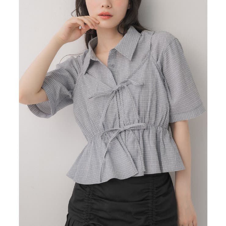 【セットアイテム】シャツ＆リボンビスチェSET | RETRO GIRL | 詳細画像1 