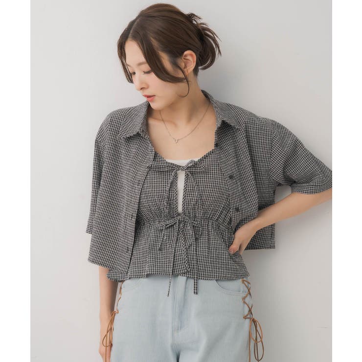 【セットアイテム】シャツ＆リボンビスチェSET | RETRO GIRL | 詳細画像14 