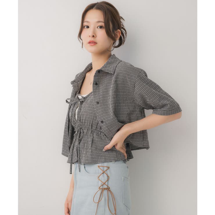 【セットアイテム】シャツ＆リボンビスチェSET | RETRO GIRL | 詳細画像17 