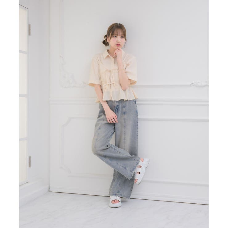 【セットアイテム】シャツ＆リボンビスチェSET | RETRO GIRL | 詳細画像21 